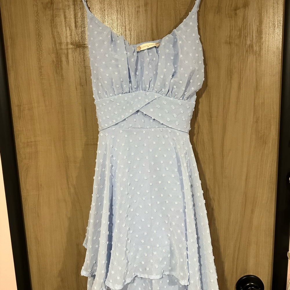 Altar'd State Sky Blue Textured Dress